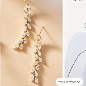 NWT Sashi jadore leaf drop earrings
